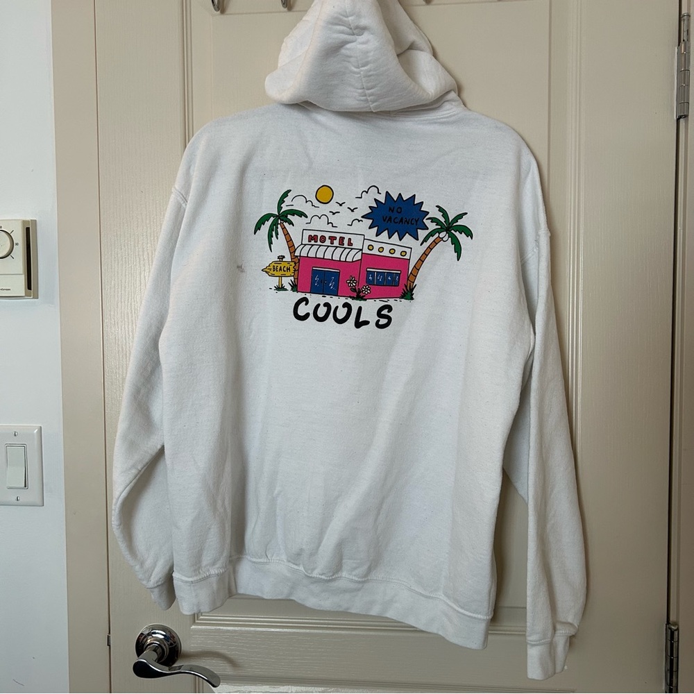 Barney Cools motel white hoodie